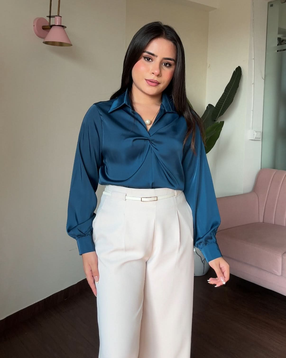 Twist Satin Shirt