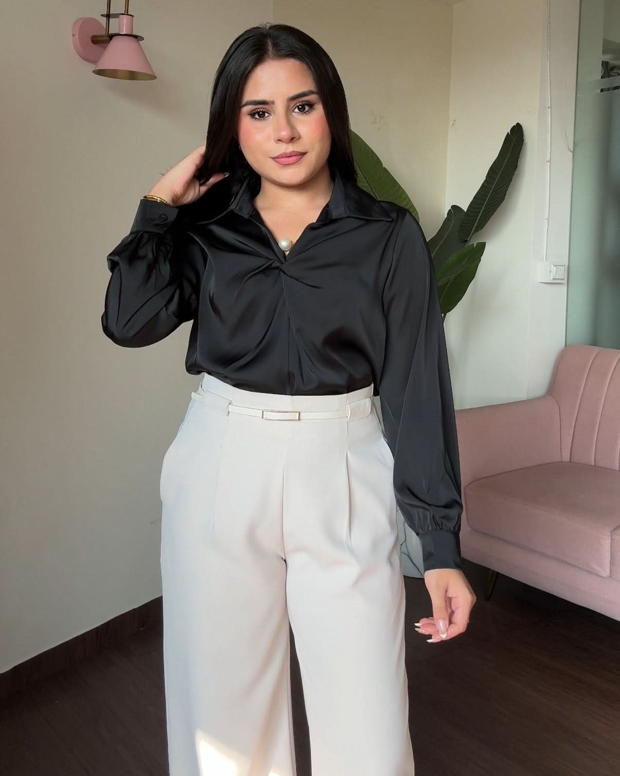 Twist Satin Shirt