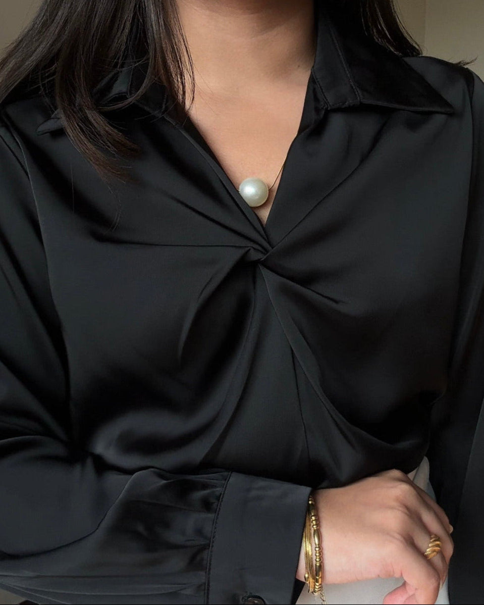 Twist Satin Shirt