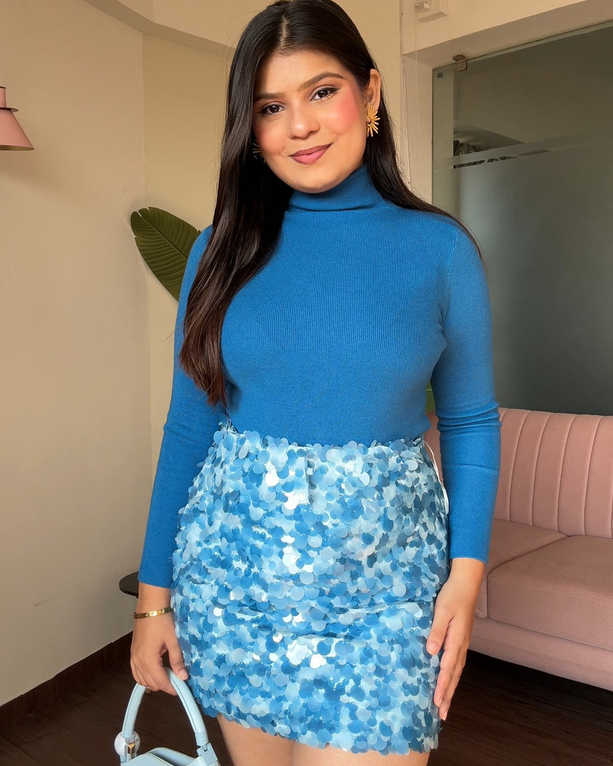 Chunky Sequin Mini Skirt