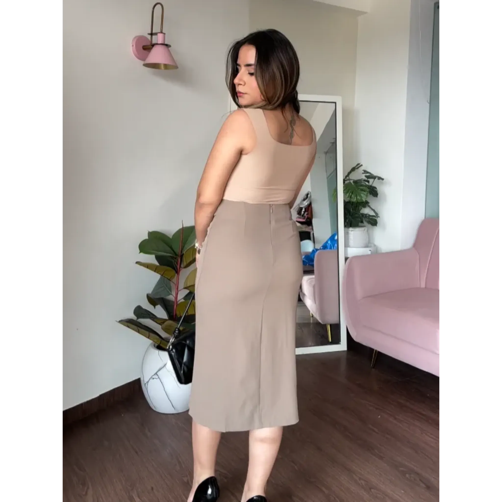 Basic Knot Midi Skirt