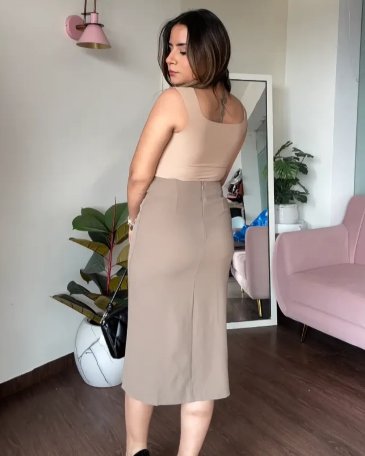 Basic Knot Midi Skirt