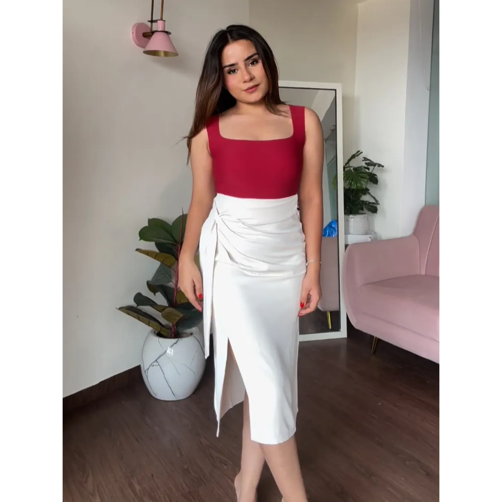 Basic Knot Midi Skirt