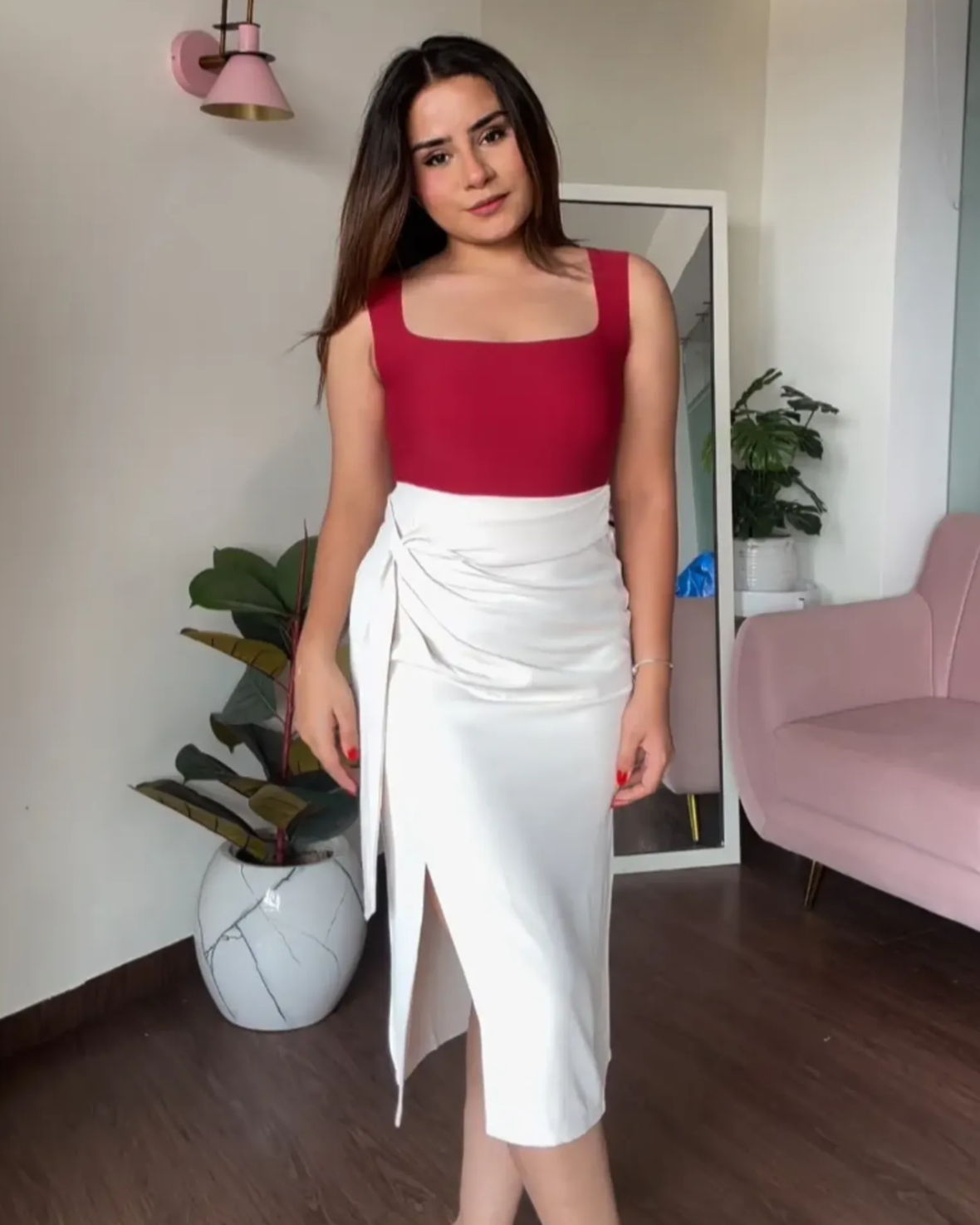 Basic Knot Midi Skirt