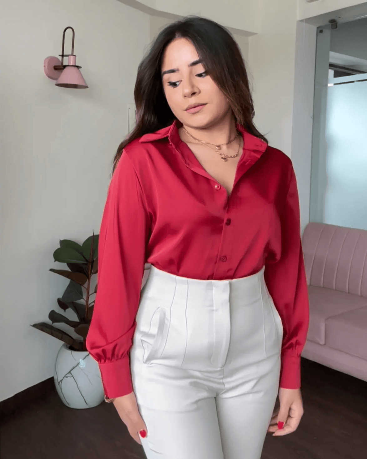 Solid Satin Shirt