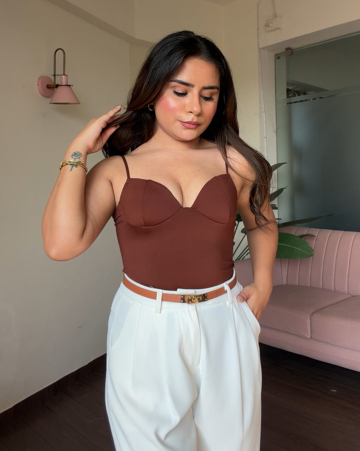Padded Strappy Sculpted Cami Top Bundle ( Pack Of 2 )