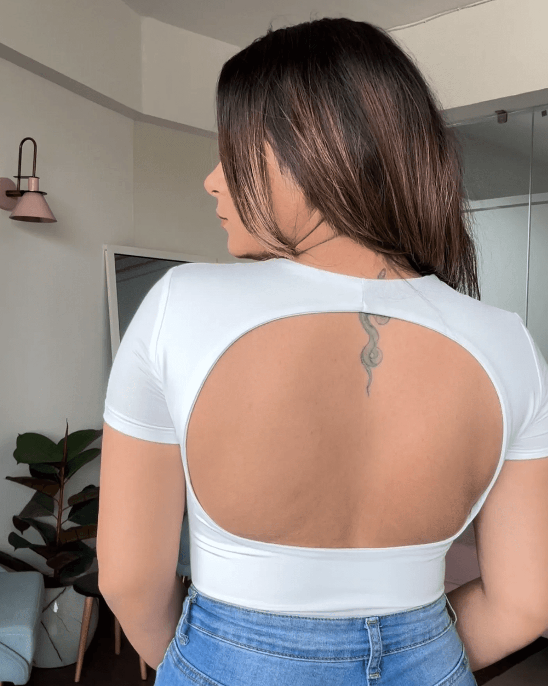 Back O Cut Basic Tee