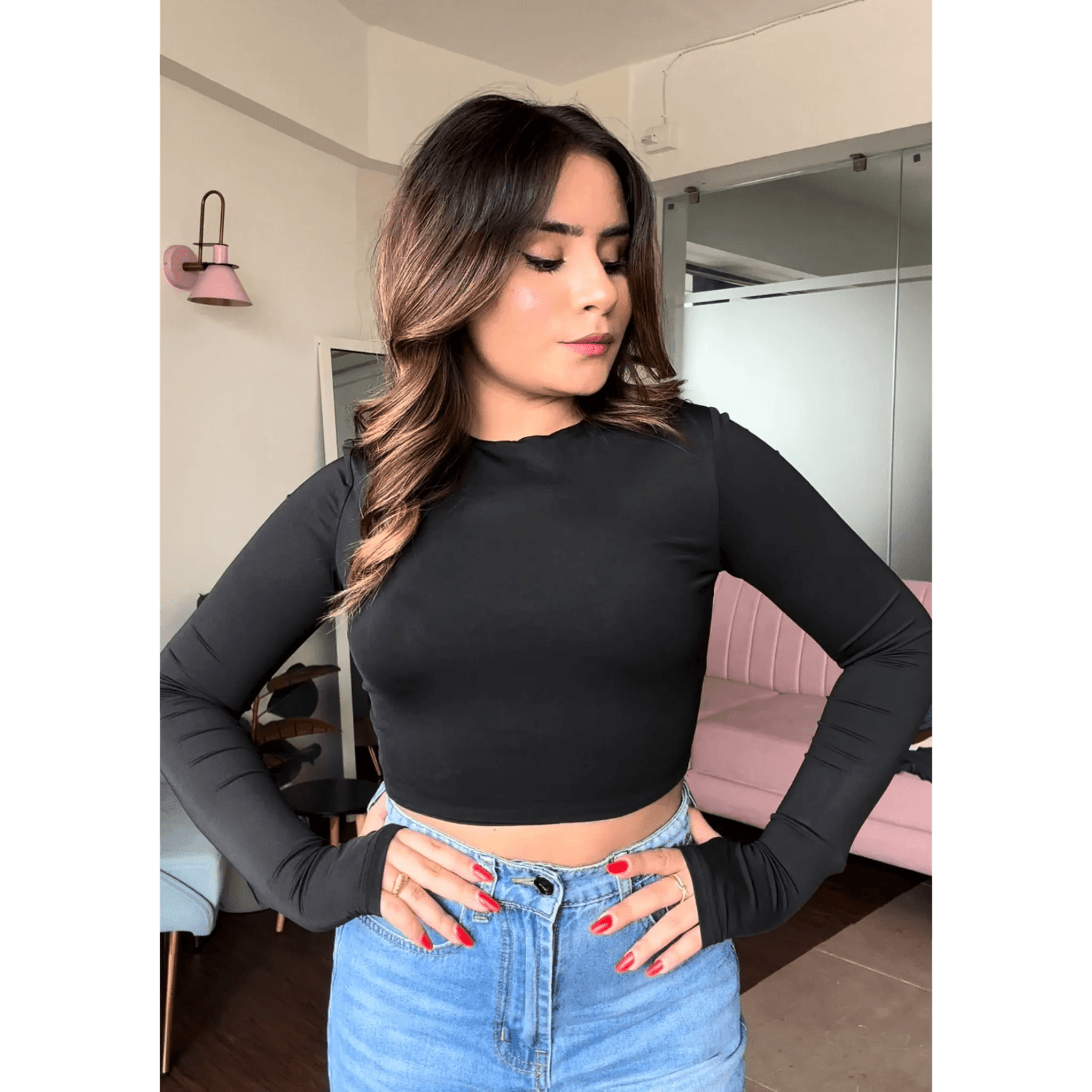 Backless Full Sleeve Top