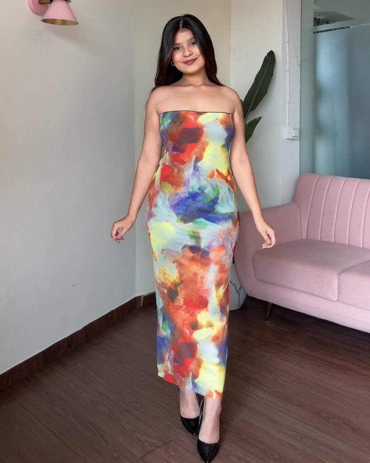 Multi-Colour Bodycon Tube Dress