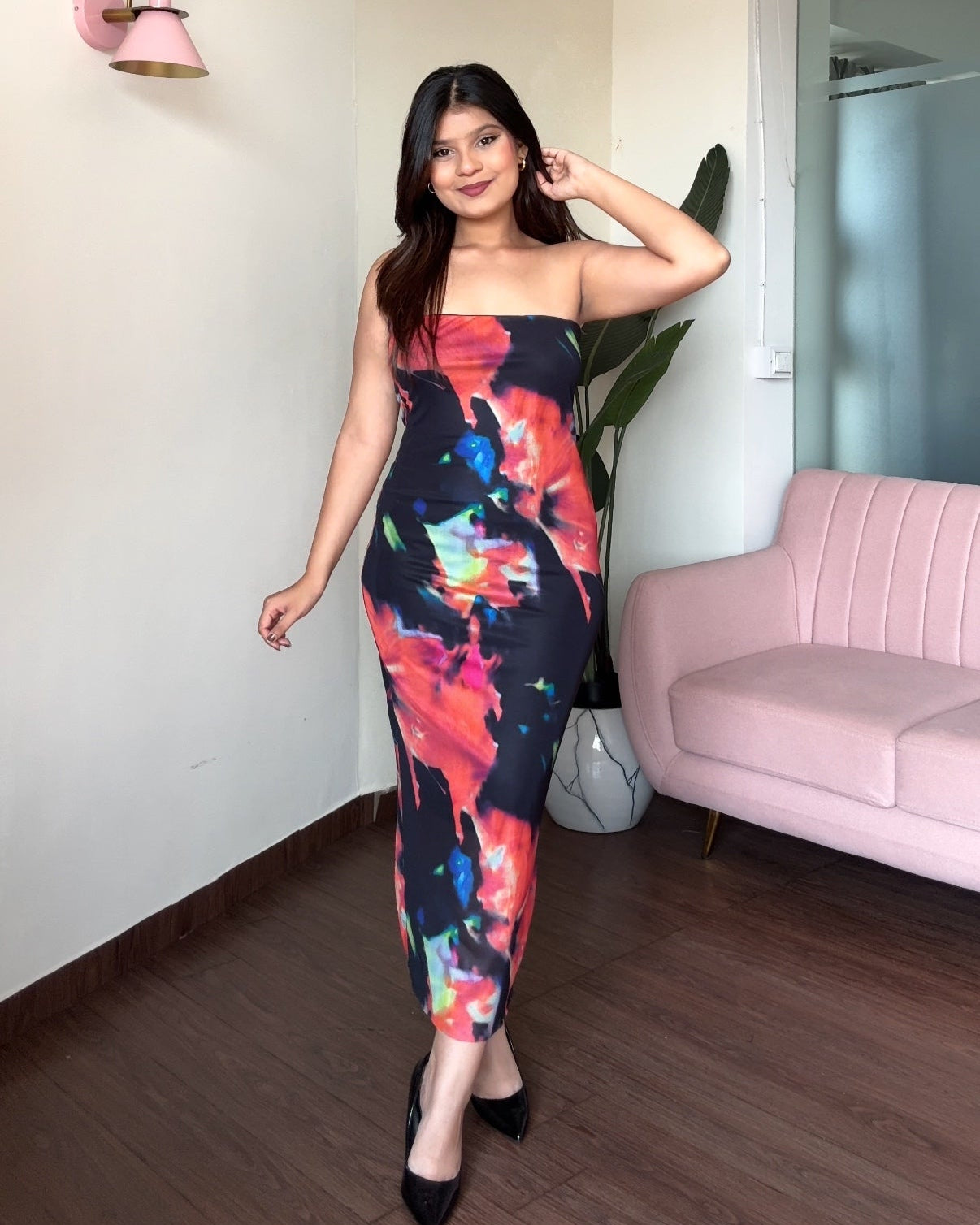 Multi-Colour Bodycon Tube Dress