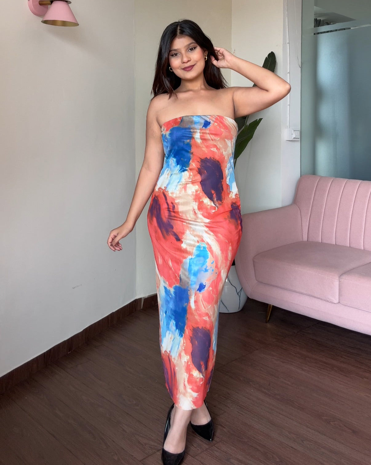 Multi-Colour Bodycon Tube Dress