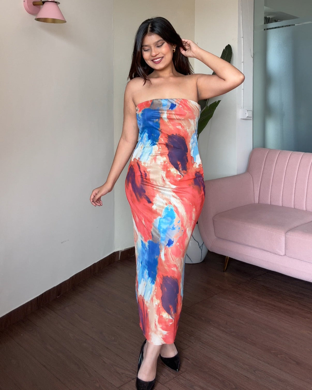 Multi-Colour Bodycon Tube Dress
