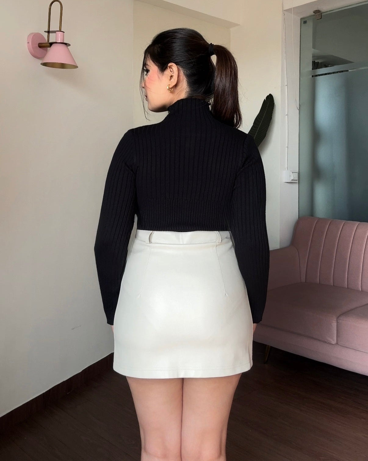 Button-Off Full Sleeve Cutout Top