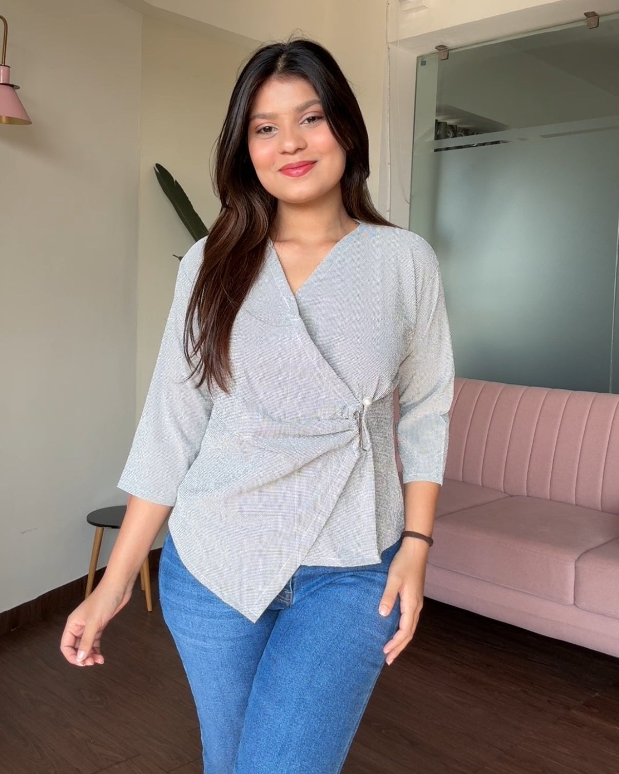 Wrap Style Formal Top