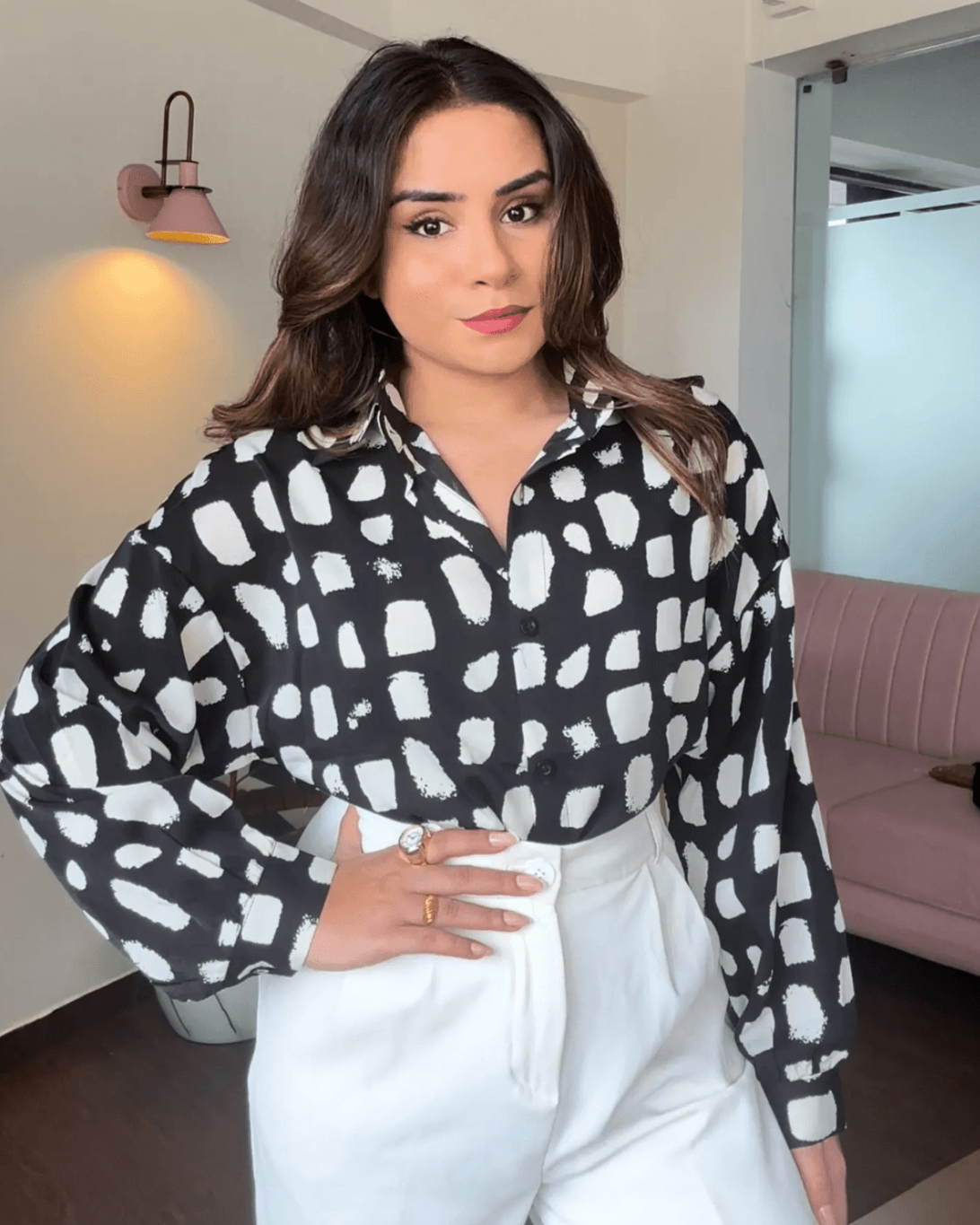 Printed Crepe Shirt