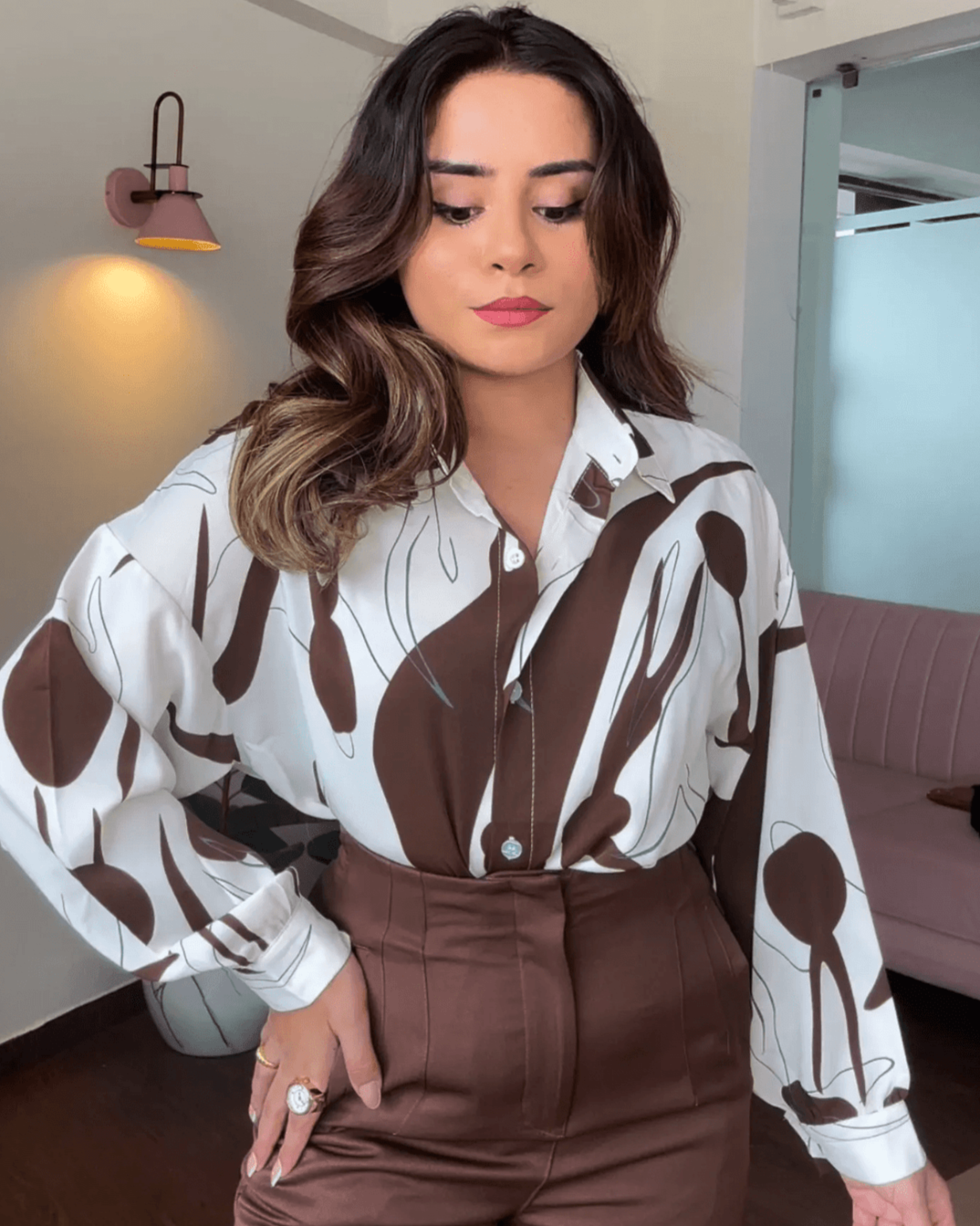 Printed Crepe Shirt