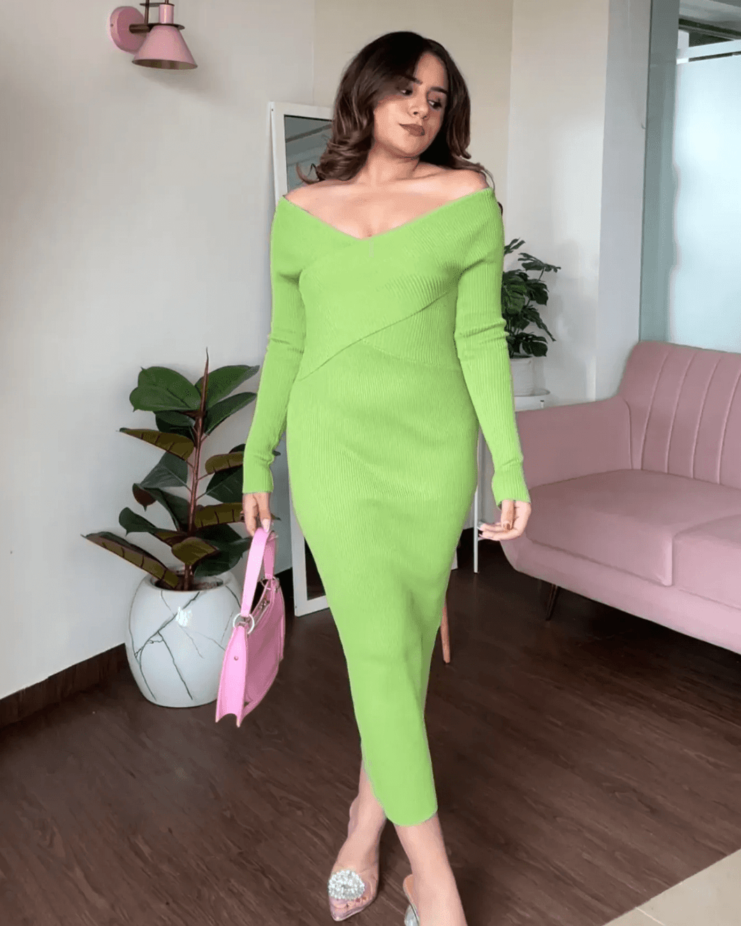 Crossover Midi Dress