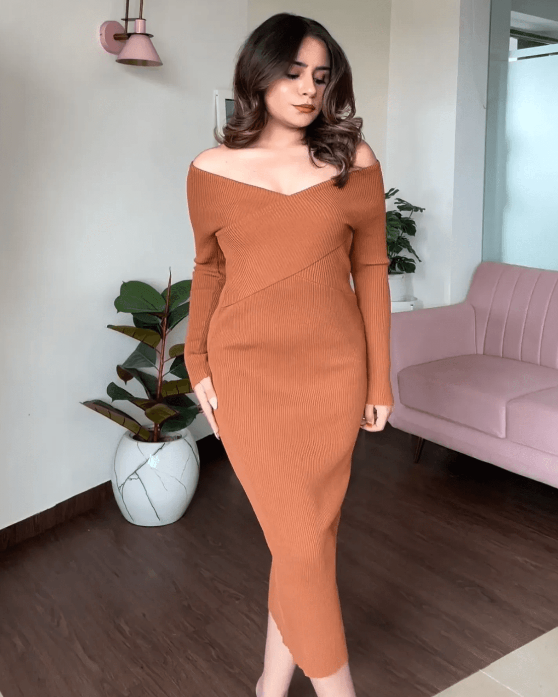 Crossover Midi Dress