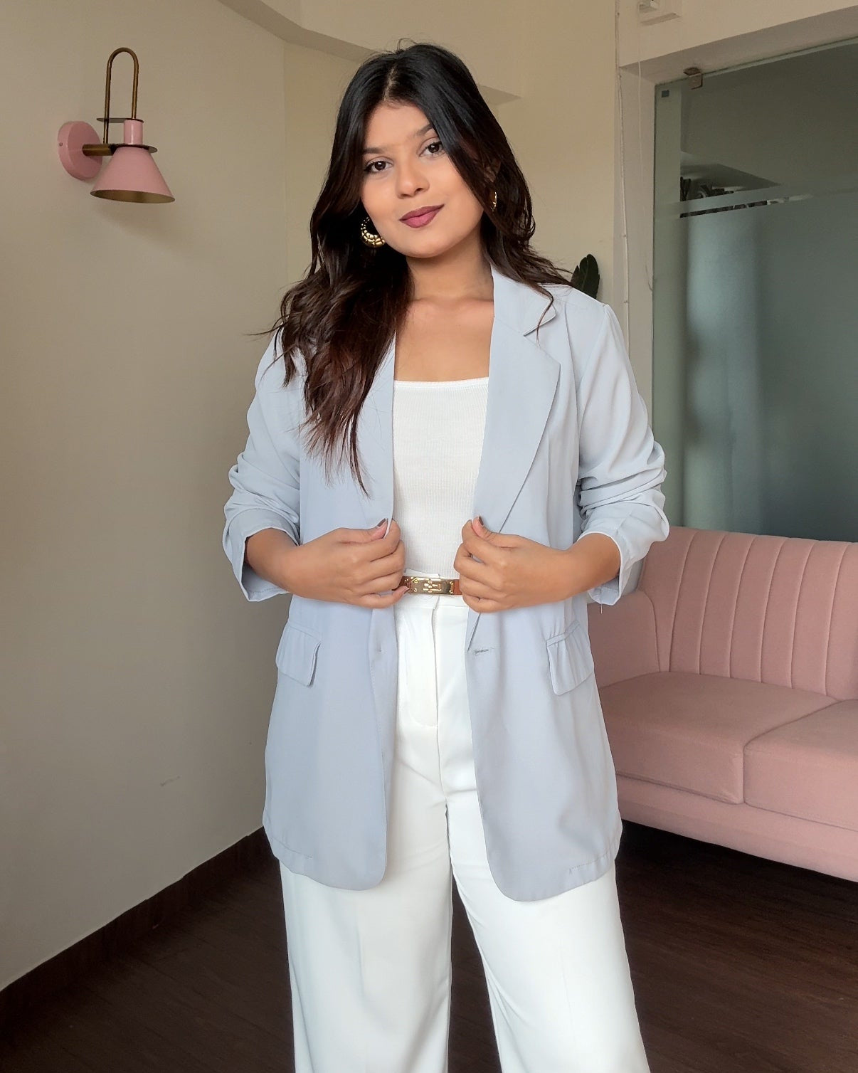Solid Lightweight Relaxed-Fit Blazer