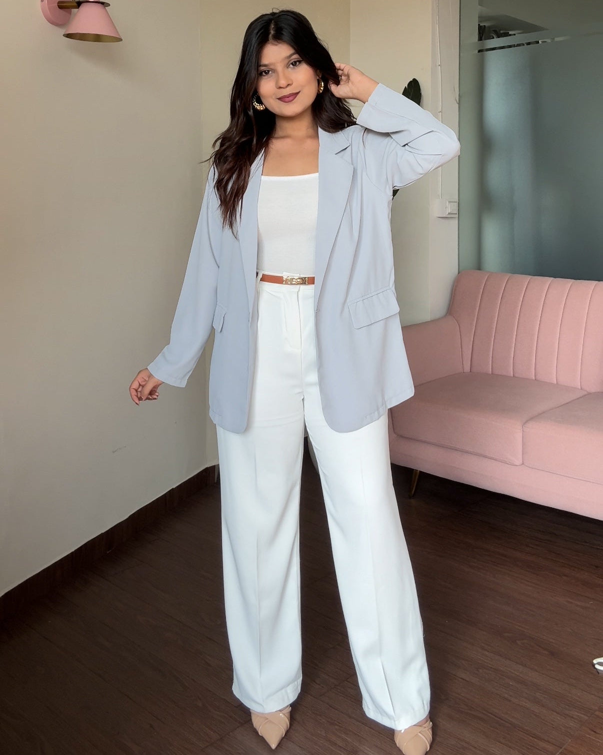 Solid Lightweight Relaxed-Fit Blazer