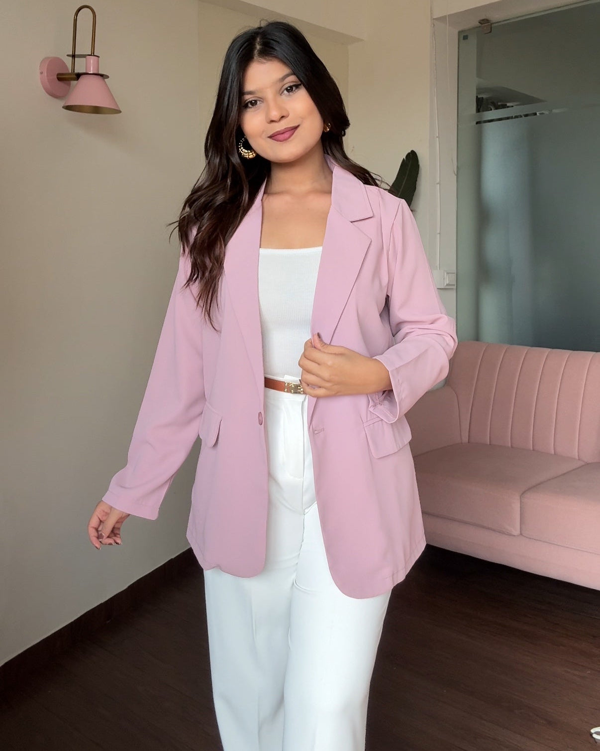 Solid Lightweight Relaxed-Fit Blazer