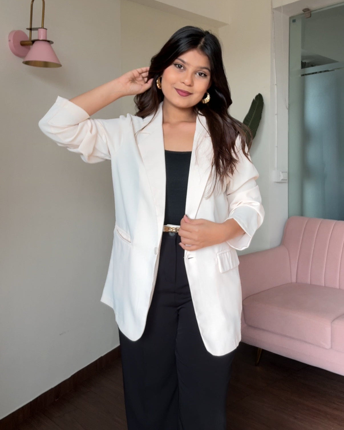 Solid Lightweight Relaxed-Fit Blazer