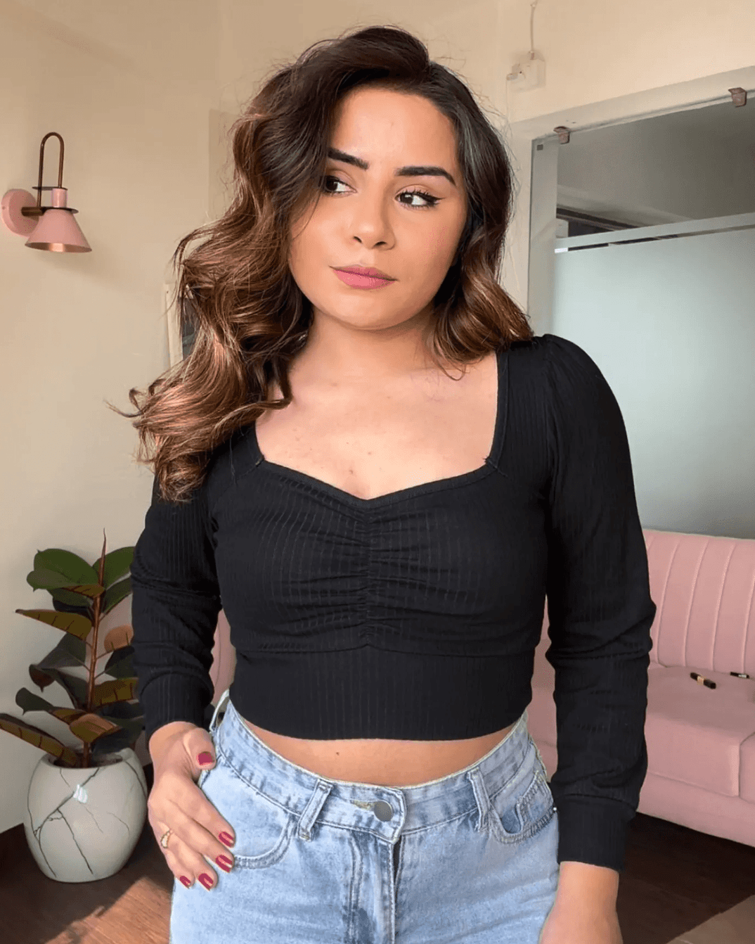Sweetheart Puff Crop Top