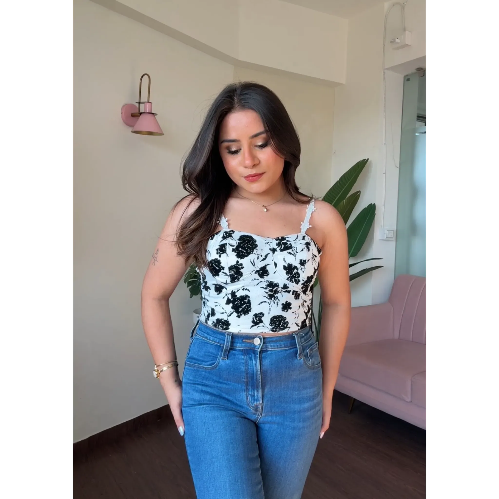 Padded Velvet Tank Top