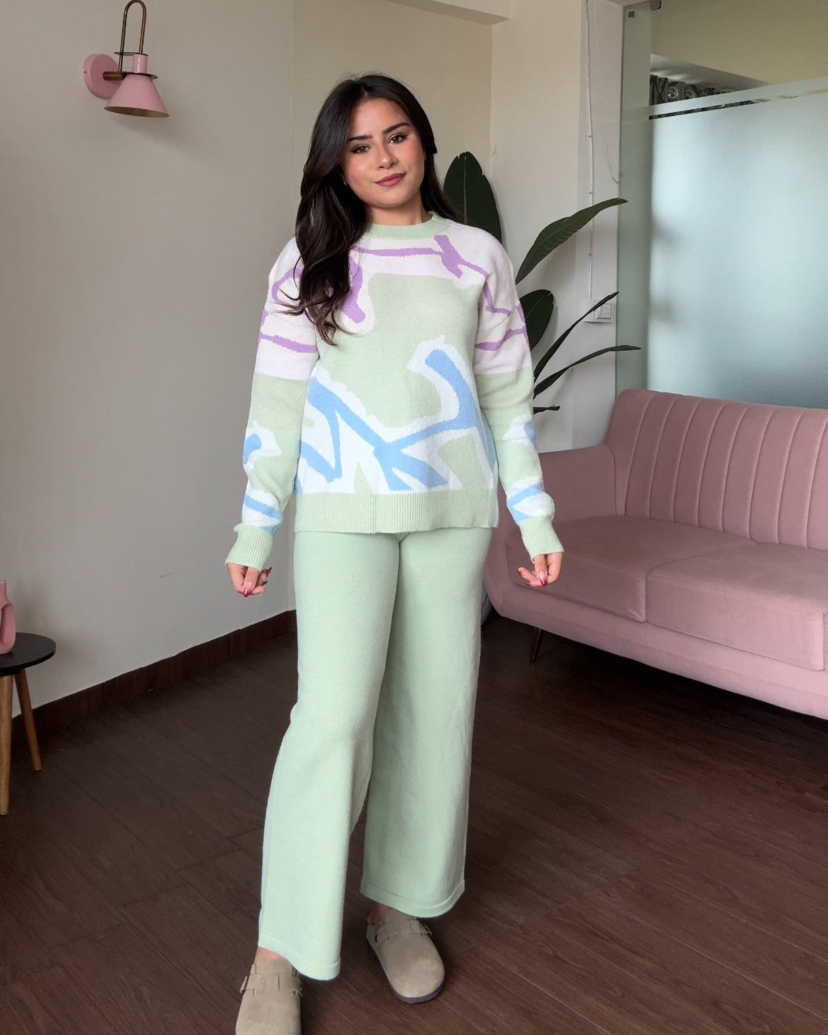 Abstract Pattern Winter Co-ord Set