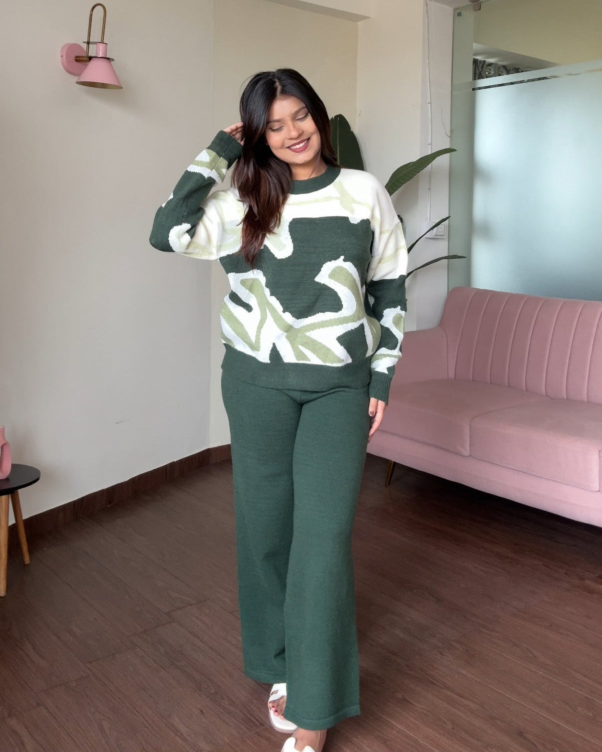 Abstract Pattern Winter Co-ord Set