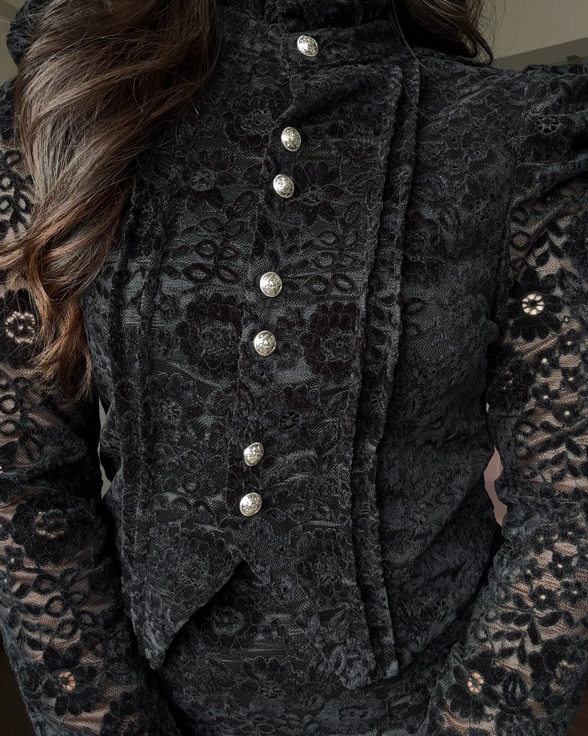 Lacy Puff Sleeve Modest Co-ord Set