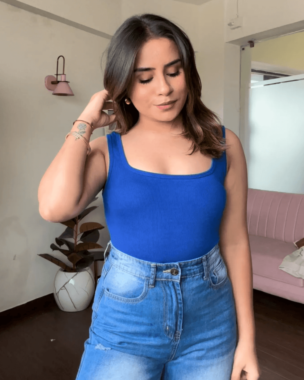 Solid Square Neck Cami Top