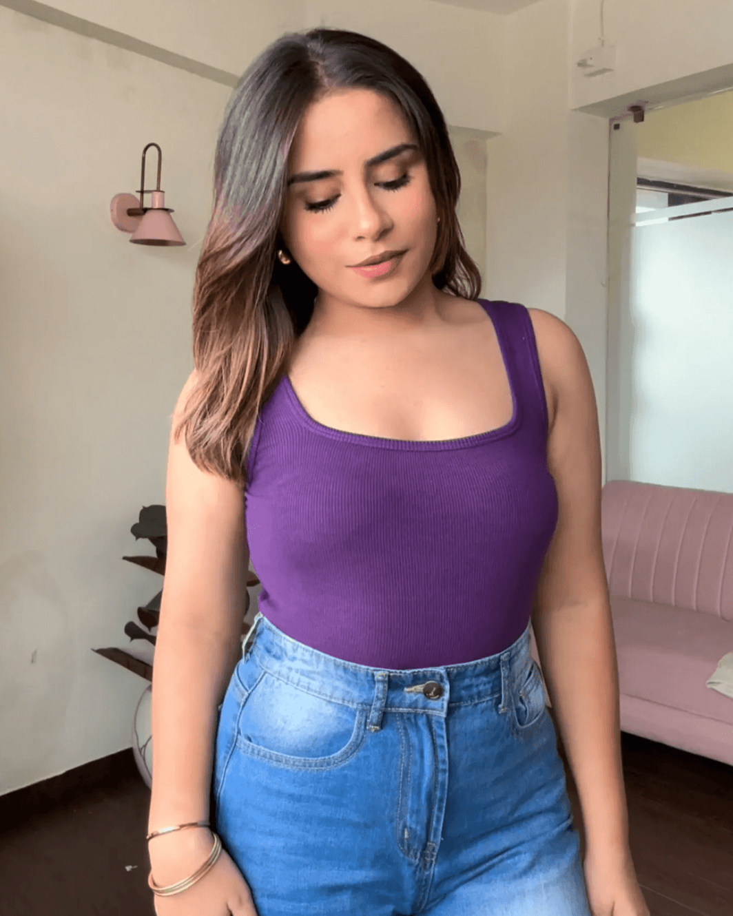 Solid Square Neck Cami Top