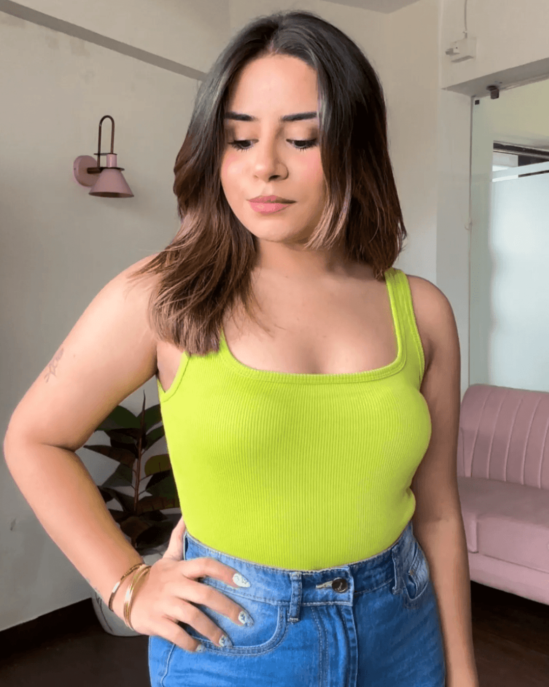 Solid Square Neck Cami Top