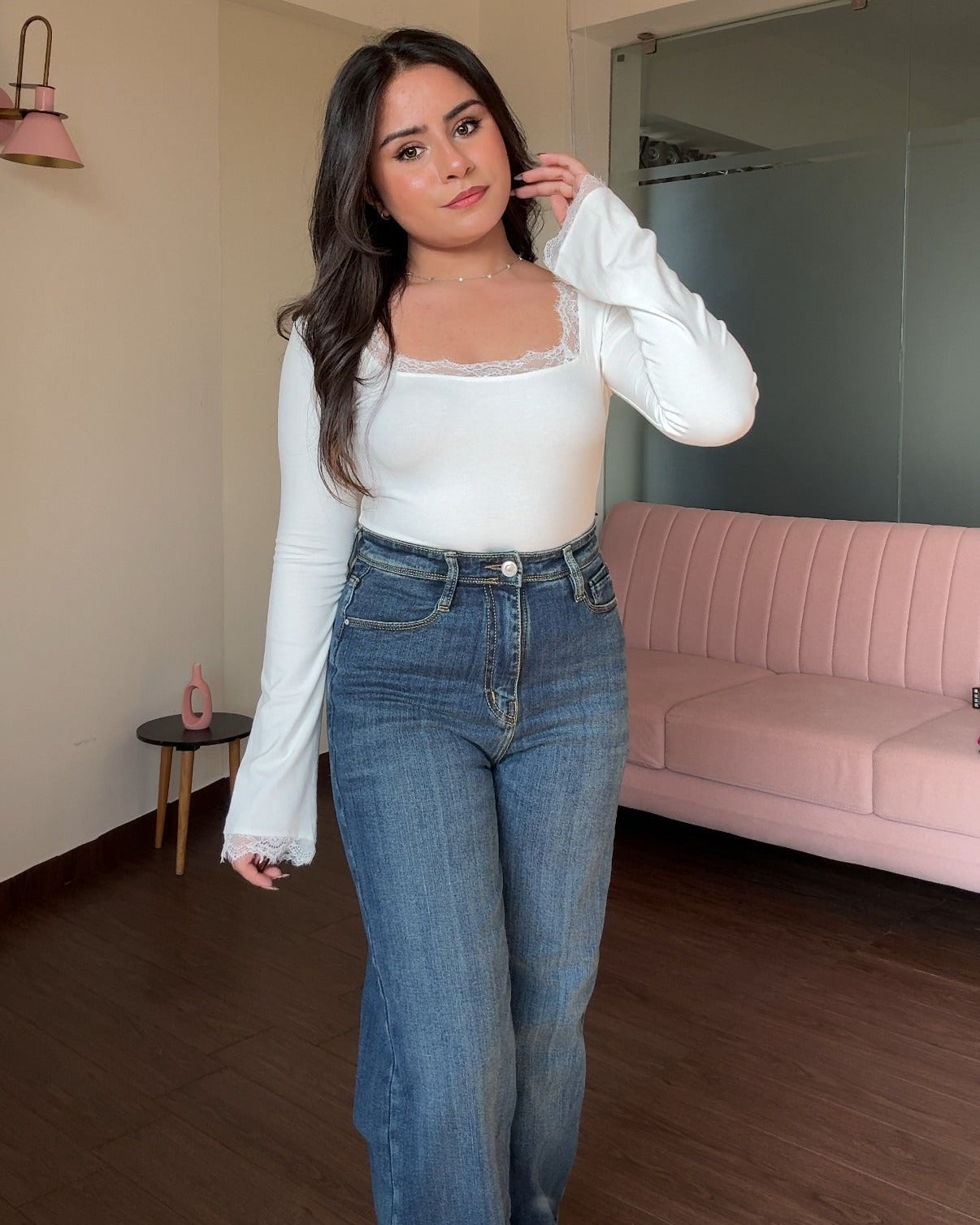 Straight-Fit Dark Wash Denim Jeans