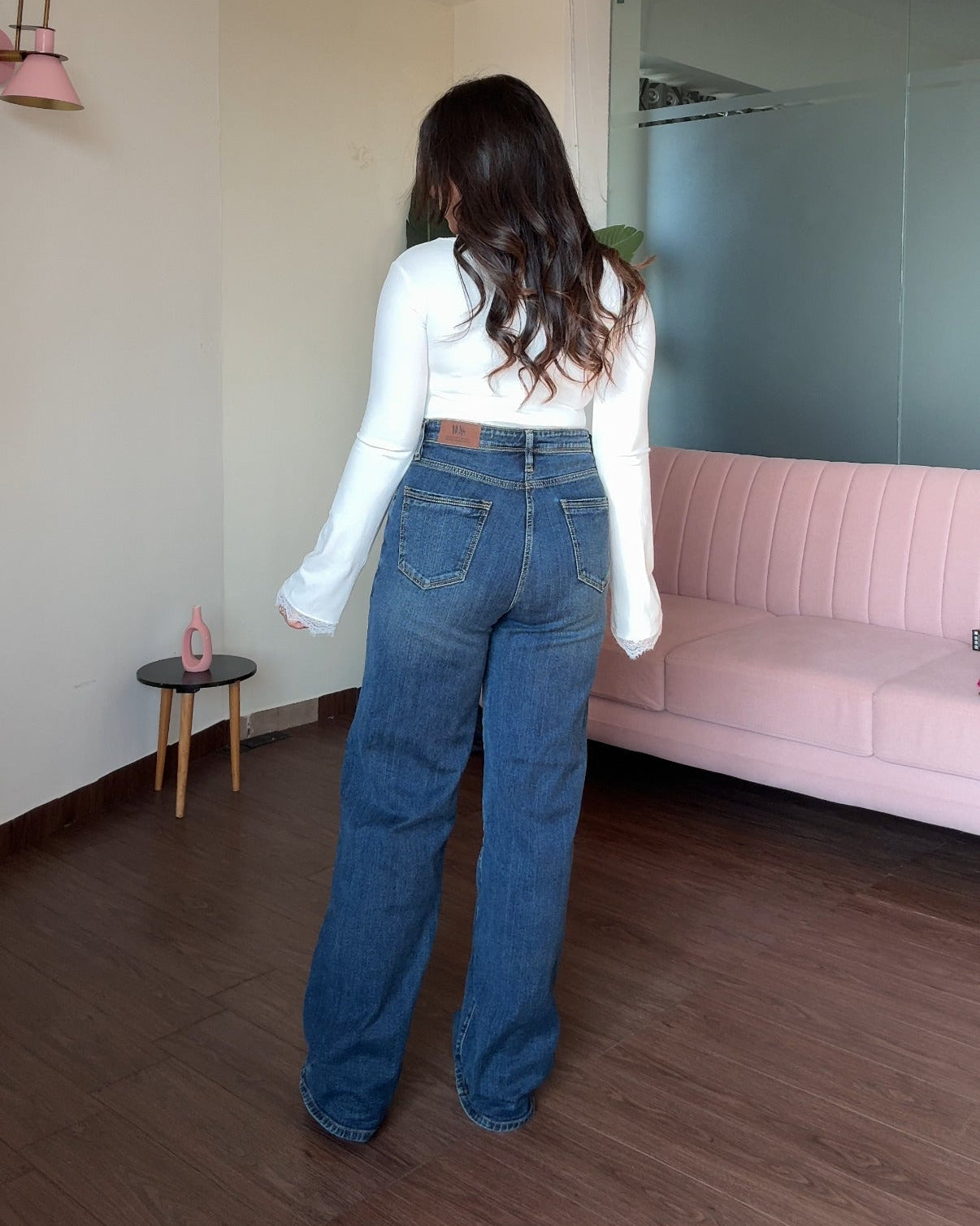 Straight-Fit Dark Wash Denim Jeans