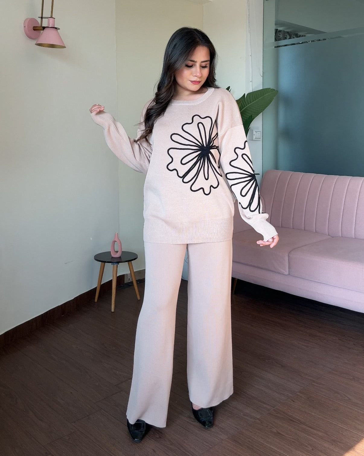 Flower Doodle Knitted Co-ord Set