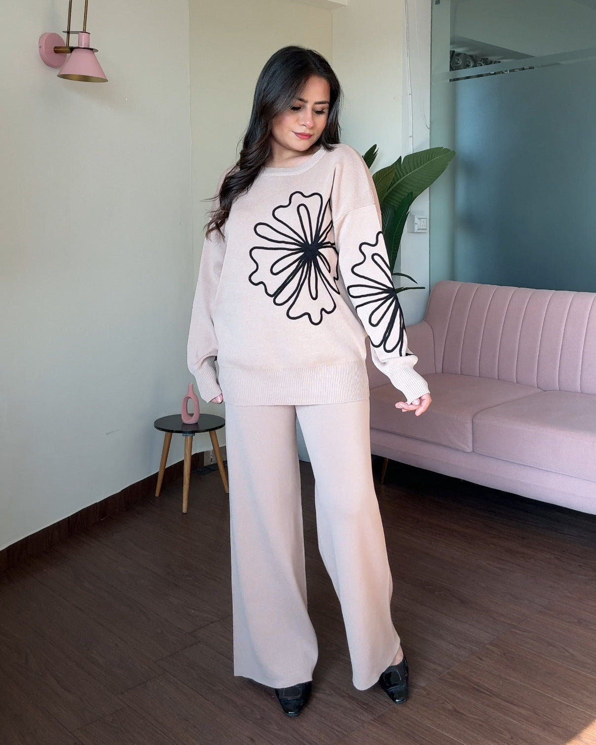 Flower Doodle Knitted Co-ord Set