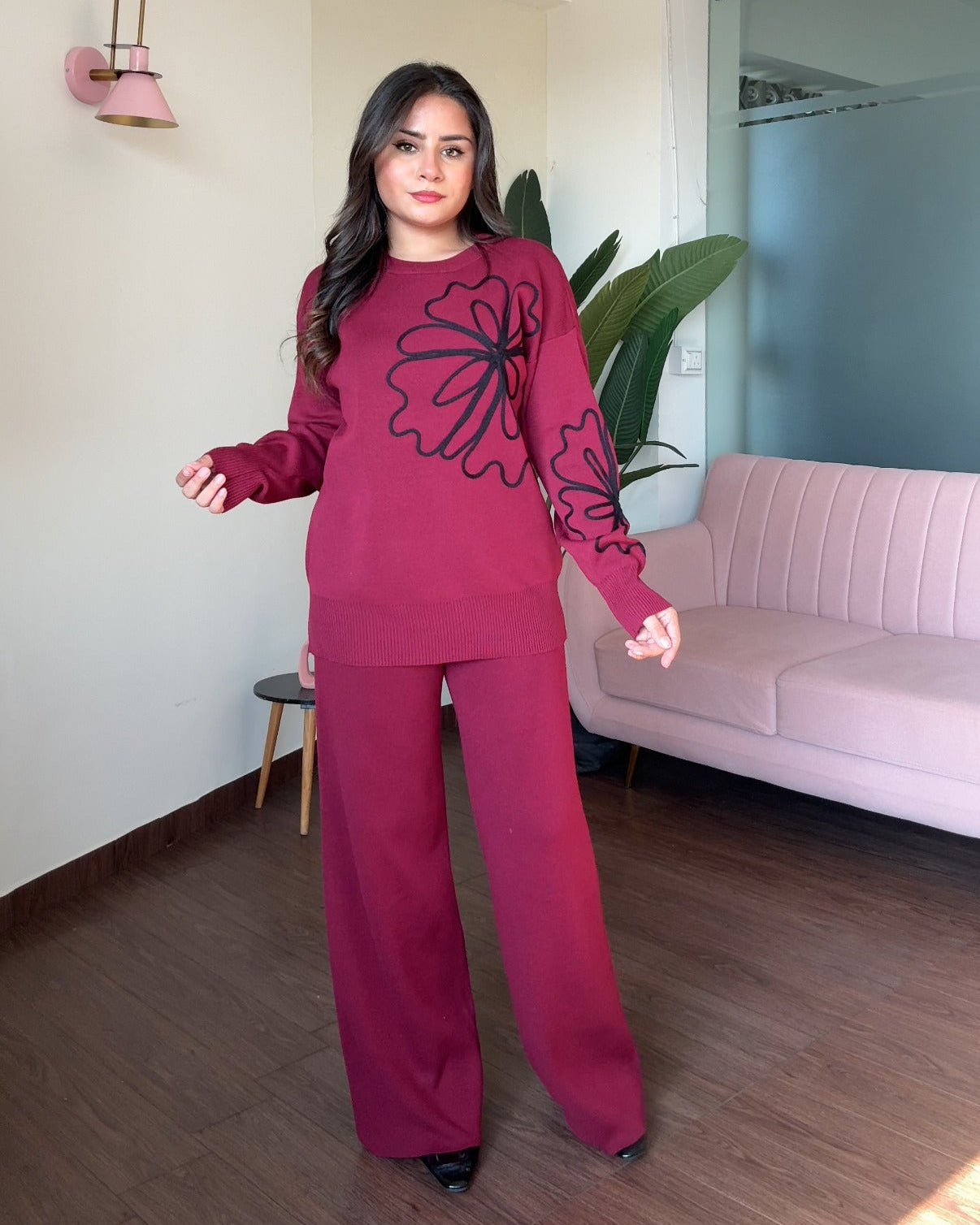 Flower Doodle Knitted Co-ord Set