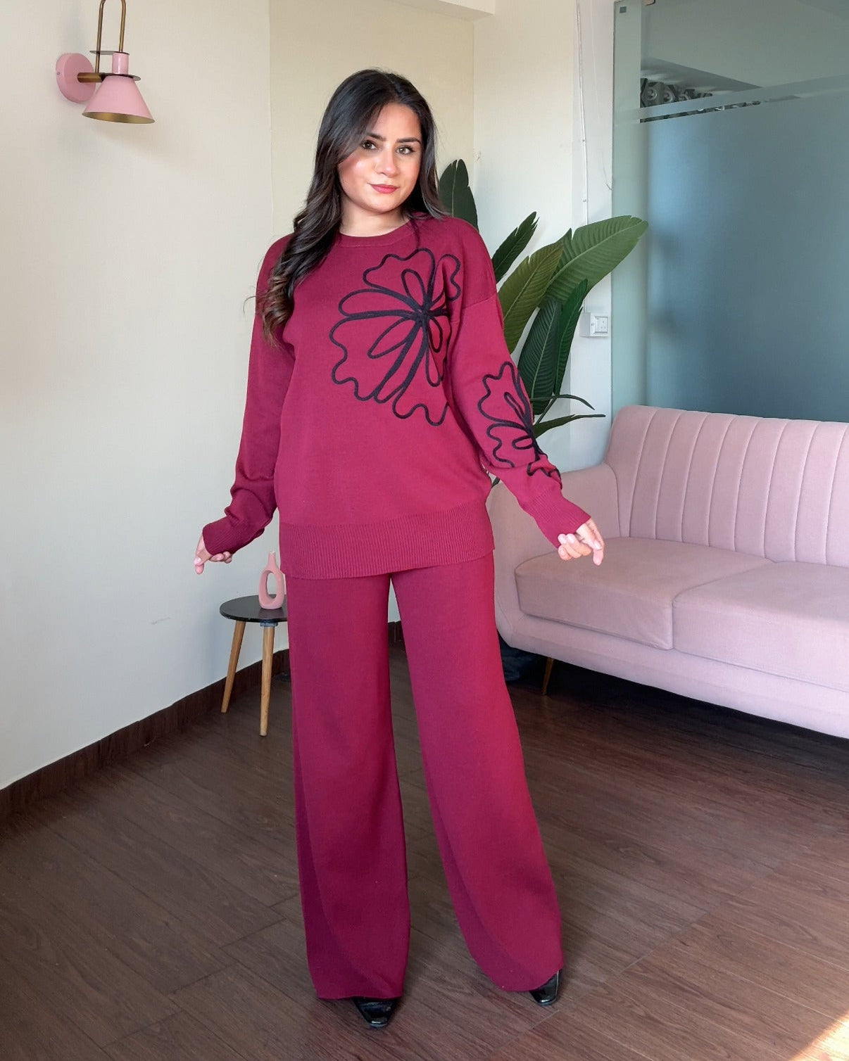 Flower Doodle Knitted Co-ord Set