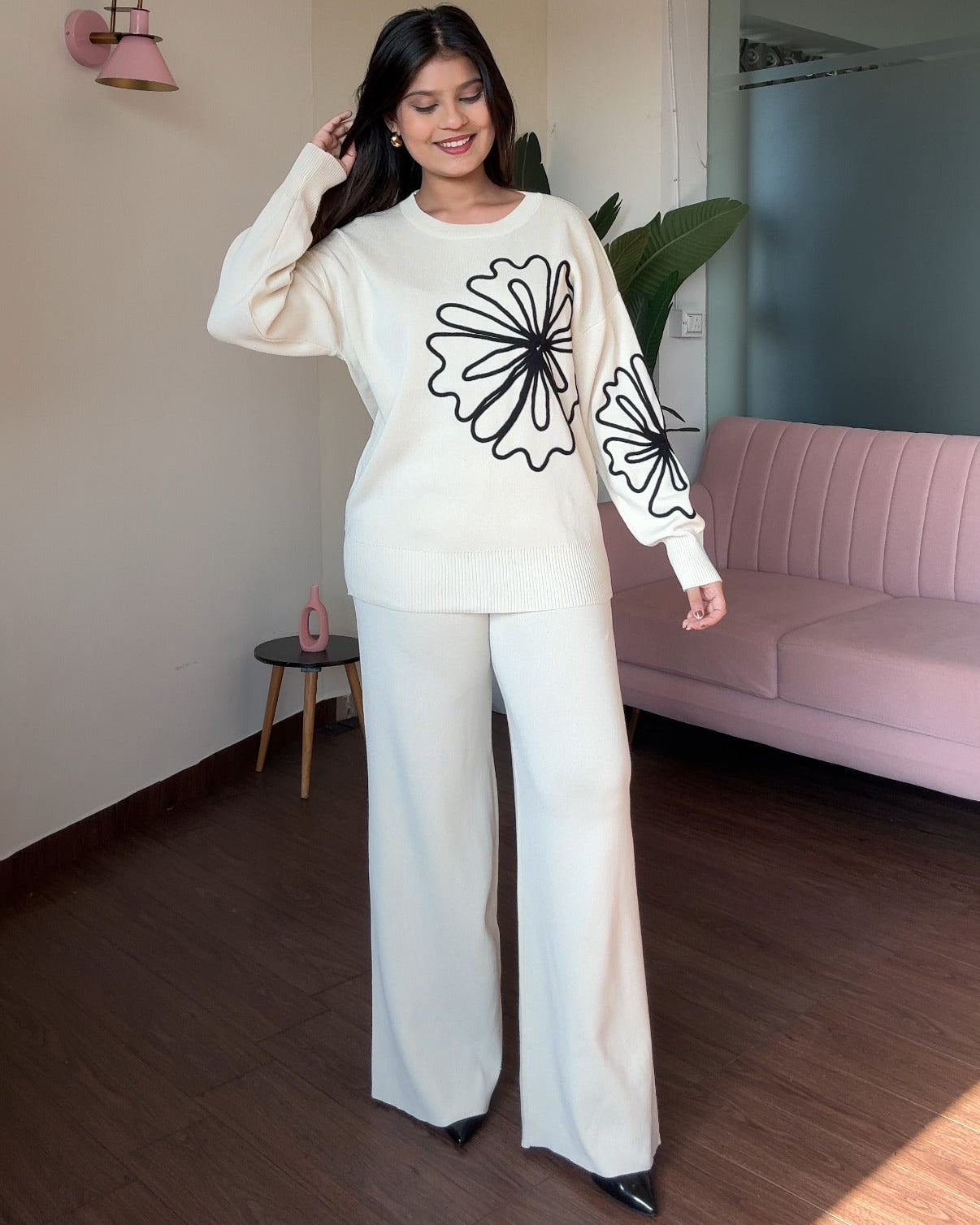 Flower Doodle Knitted Co-ord Set