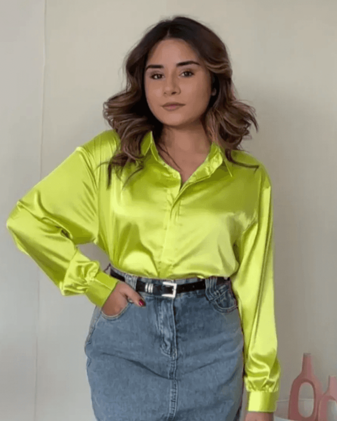 Solid Satin Shirt