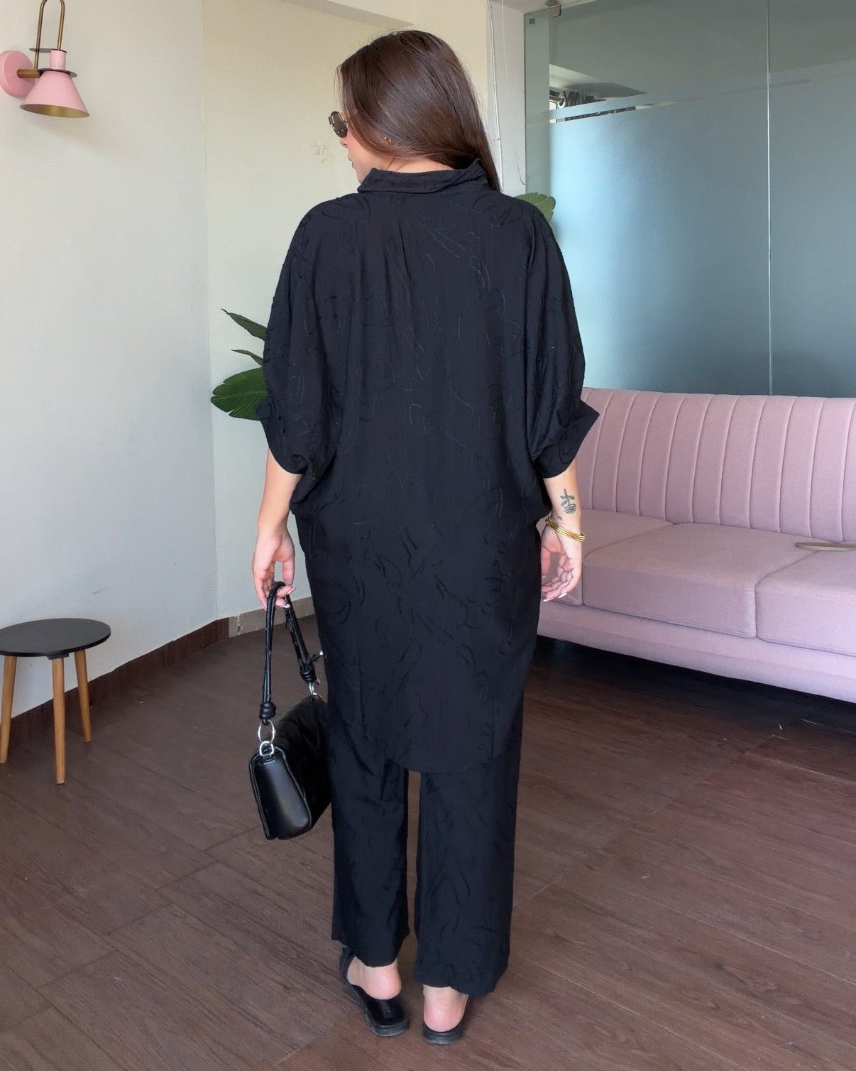 Kaftan Pattern Minimal Embroidery Baggy Co-ord Set