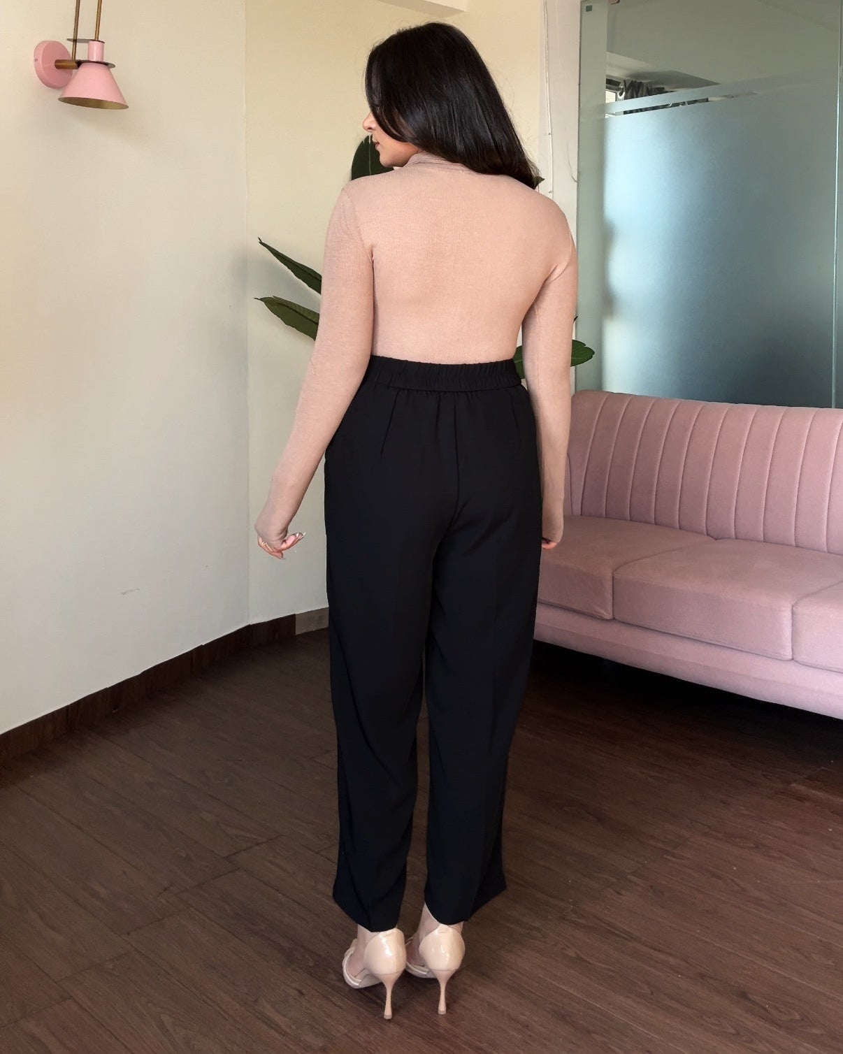 Korean Straight Fit Waist Detailing Pant