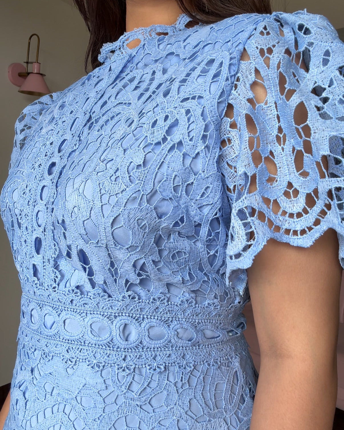 Lacy Fitted Formal Dress