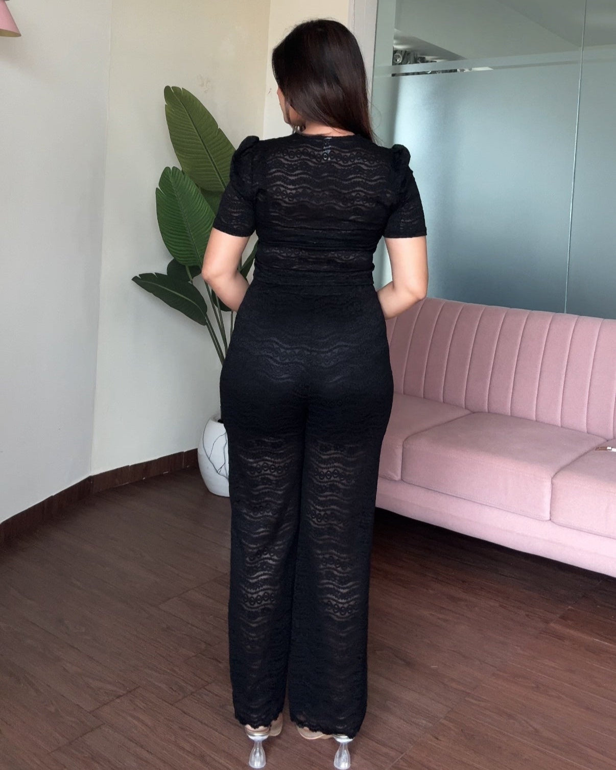 Lacy V Neck Co-Ord Set