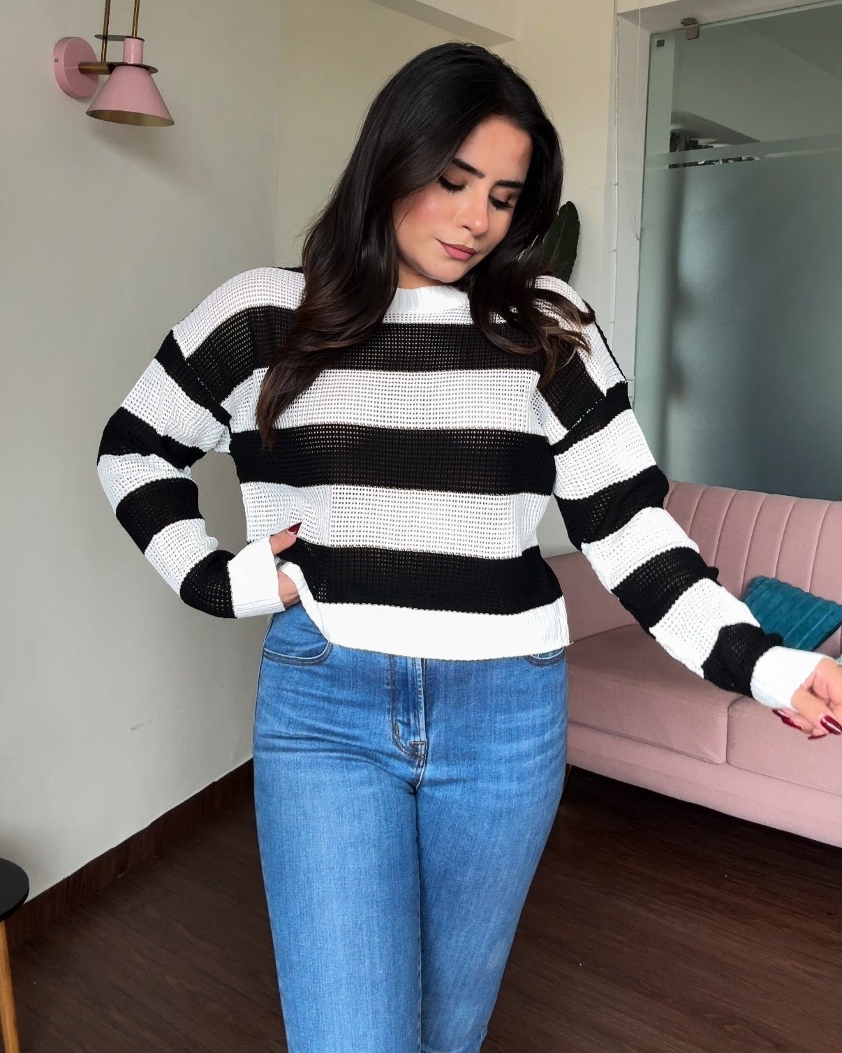 Light Weight Striped Pull over