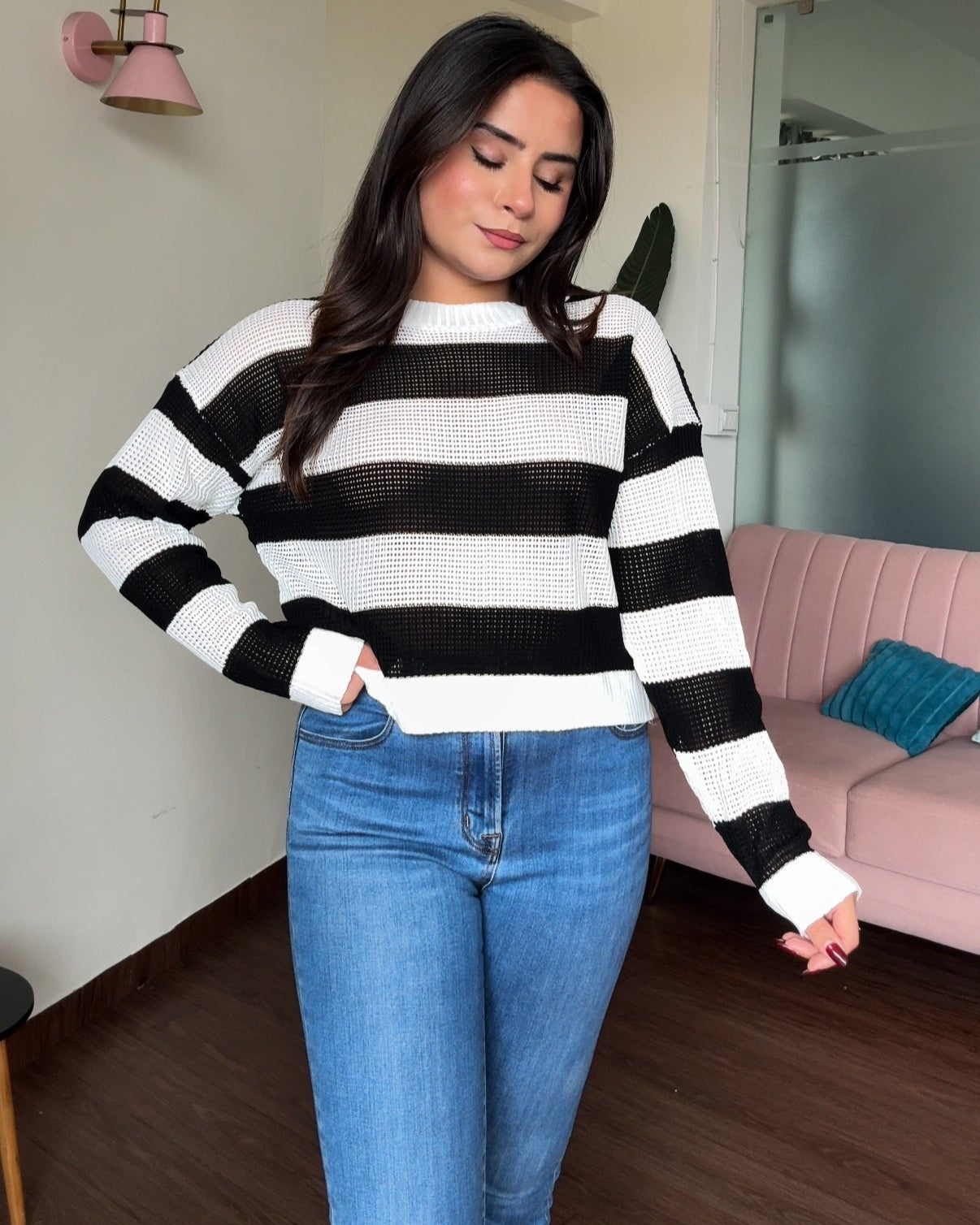 Light Weight Striped Pull over