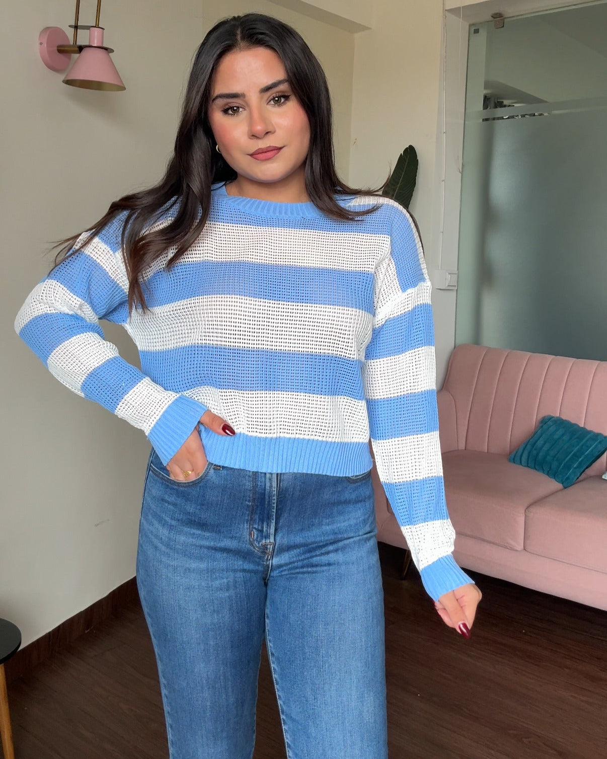 Light Weight Striped Pull over
