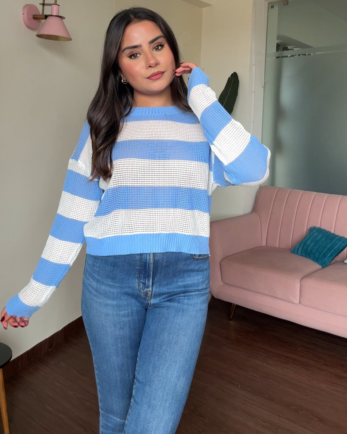 Light Weight Striped Pull over